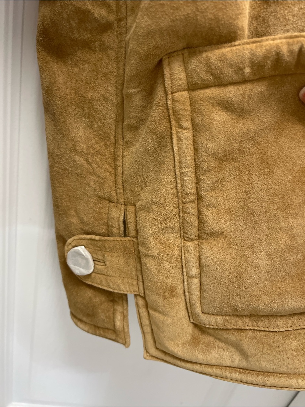 🤎 Dennis Basso Genuine Leather Shearling Coat 1X Camel Aspen Chic - Picture 6 of 9
